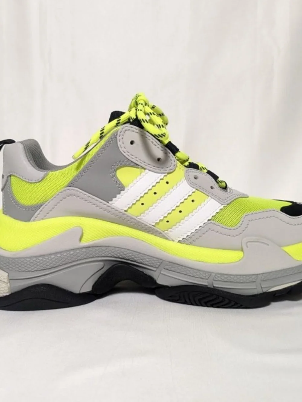 Balenciaga Adidas Collaboration Mesh Yellow Gray Handbag